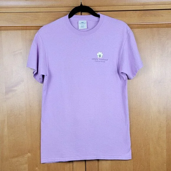 Simply Southern Lavender Cat Mom Tee - S - Picture 5 of 8